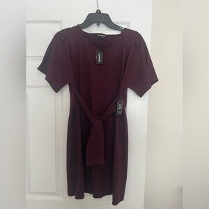 Express Deep Burgundy Midi Dress